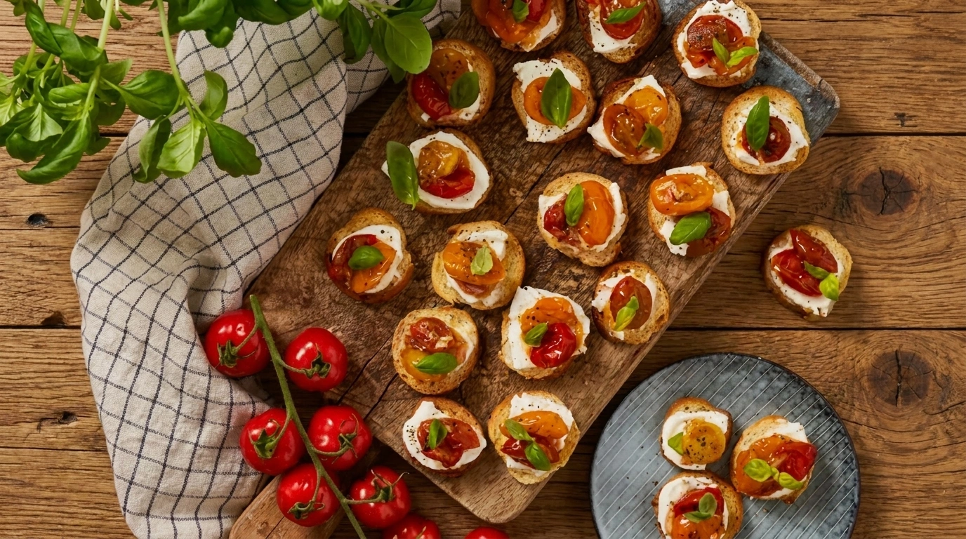 Bruschetta med mozzarella | Snabbt och enkelt vårrecept